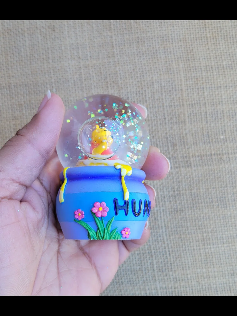 Set of 2 Disney's Snow Globes: Mickey Sorcerer’s Apprentice & Winnie in Honeypot